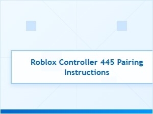 How to Pair Your Roblox Controller 445